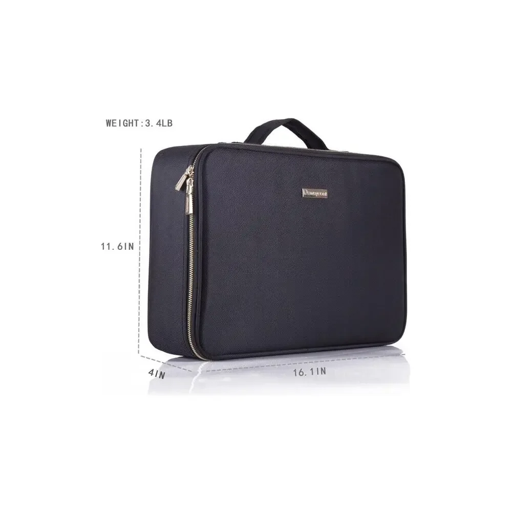 NEW ROWNYEON Makeup Bag Organizer Cosmetic Train Case Travel Case Portable